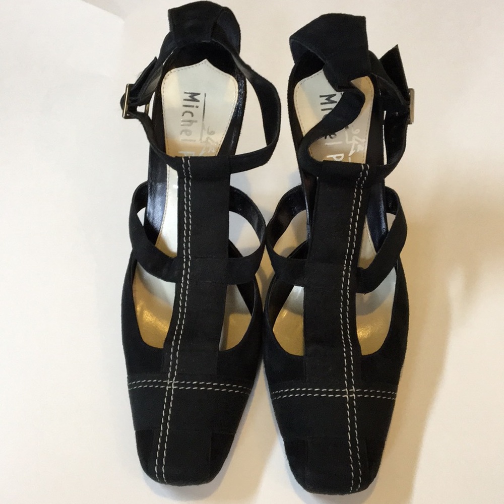 Michel Perry Suede Strappy Heels